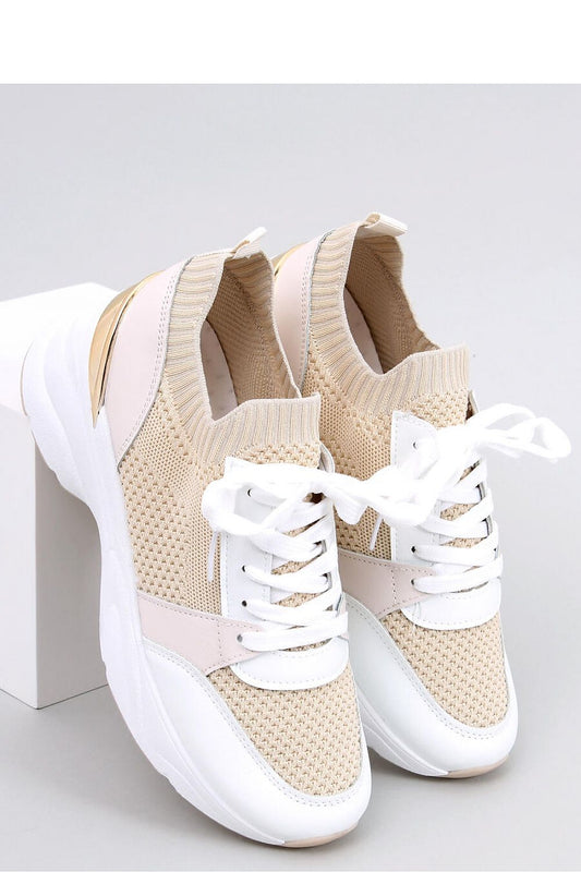 Wedge Lenkkarit, beige - valkoinen